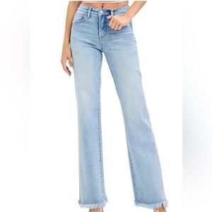 174. Risen High Rise long straight jeans